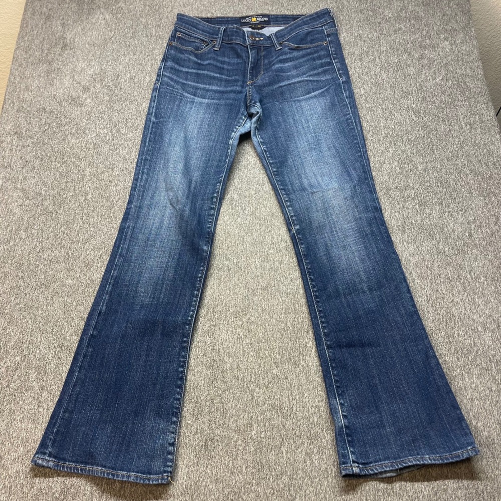 Lucky Brand Sweet‎ Boot Jeans Womens 6/28 Medium Wash Blue Bootcut Whiskered